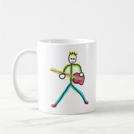 Caneca De Café Contrabaixo Stickman