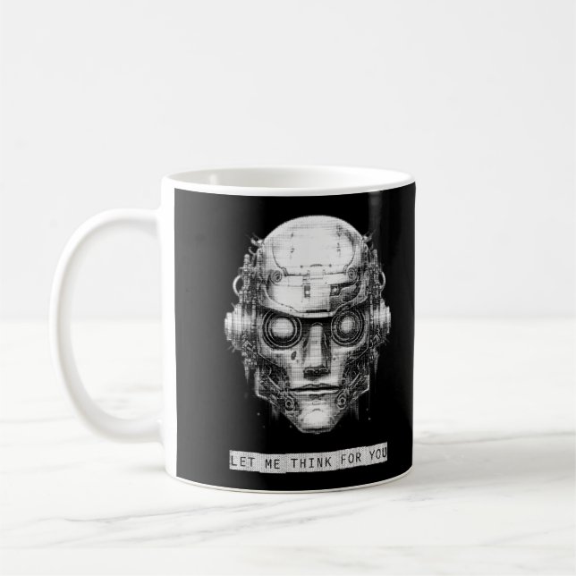 Caneca De Café Controle da mente Robô Cyberpunk (Esquerda)