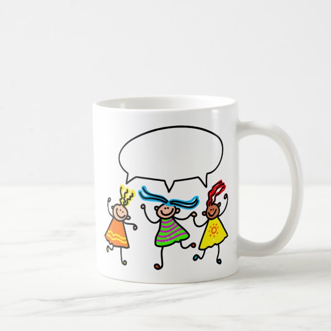 Caneca De Café Conversa da menina (Direita)