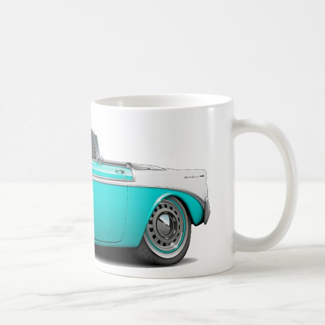 Caneca De Café Convertible 1956 Turquesa-Branco de Chevy Belair (Direita)