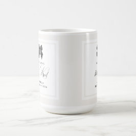 Caneca De Café Convite para Chá de panela de Arco Preto Chic