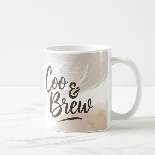 Caneca De Café Coo & Breve Pigeon Café Lover Mug (Direita)