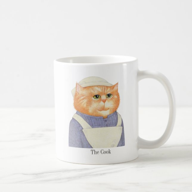 Caneca De Café COOK CAT White Mug + Texto (Direita)