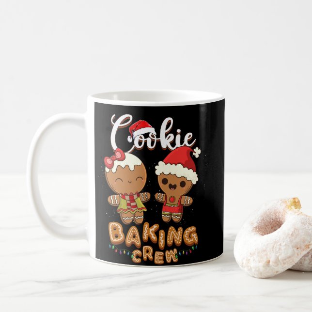 Caneca De Café Cookie Baking Crew Christmas Santa Family Team (Com Donut)