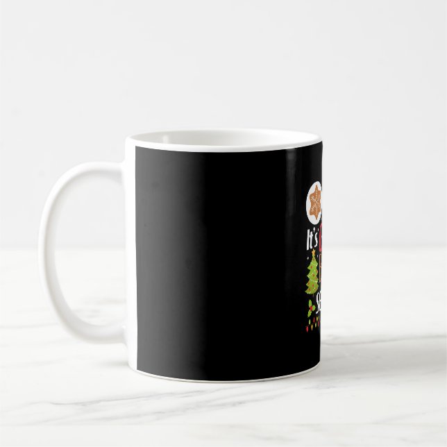 Caneca De Café Cookie Fazendo Festa De Natal Engraçado (Esquerda)