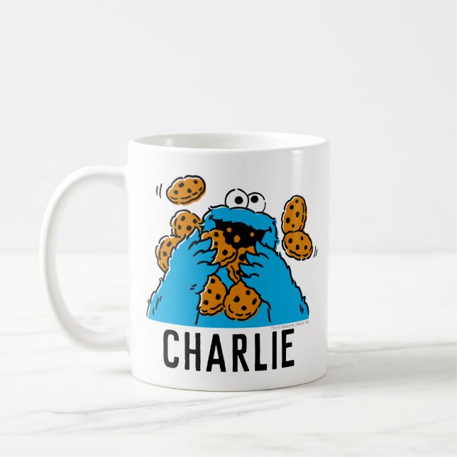 Caneca De Café Cookie Monster Eating All the Cookies (Esquerda)