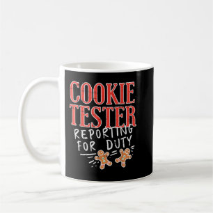 Caneca De Café Cookie Tester com o dever de reportagem Engraçado