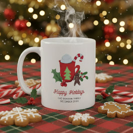 Caneca De Café Cookies e Feriados de Natal de Cacau - Feriados