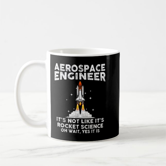 Caneca De Café Cool Aerospace Engineer For Men Women Rocket Scien (Esquerda)