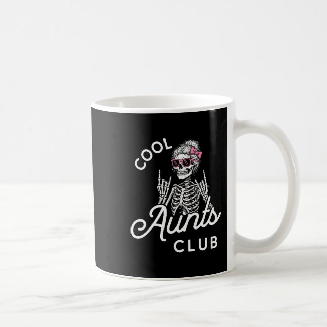 Caneca De Café Cool Aunt Club Funny Skeleton Family Kids Women  (Direita)