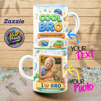 Caneca De Café Cool Bro Photo Collage Yellow Ribbon