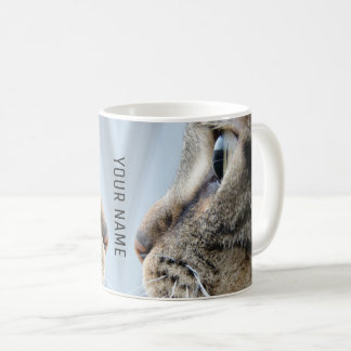 Caneca De Café Cool Cat Profile Close-Up Photo Personalised