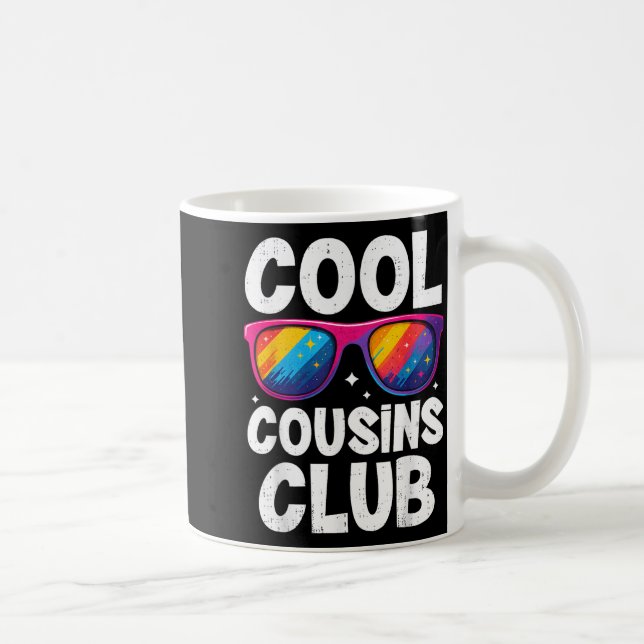 Caneca De Café Cool Cousins Club Family Matching Funny Cousin Squ (Direita)