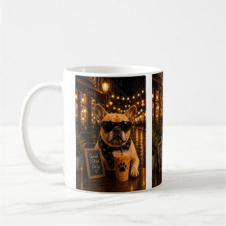 Caneca De Café Cool French Bulldog Coffee – “Good Vibes Only” Cut