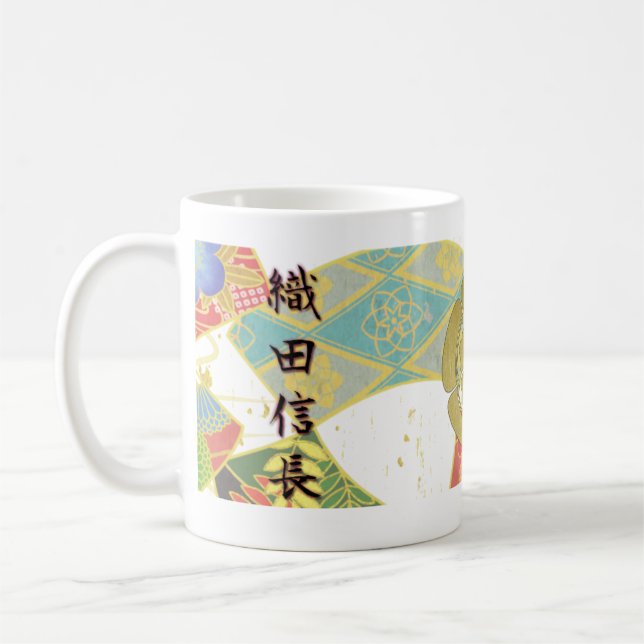 Caneca De Café COOL JAPAN SAMURAI KAMON KANJI TENKAFUBU! Oda (Esquerda)