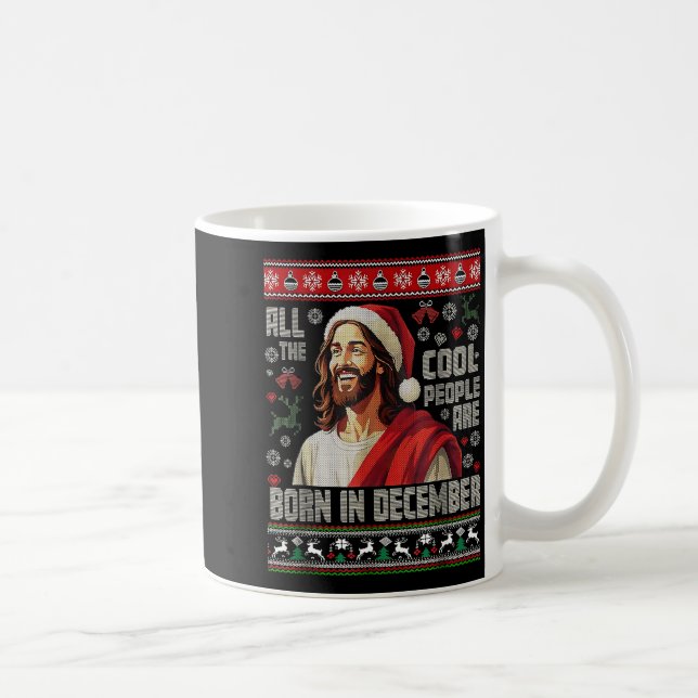 Caneca De Café Cool People Are Born In December Christian Christm (Direita)