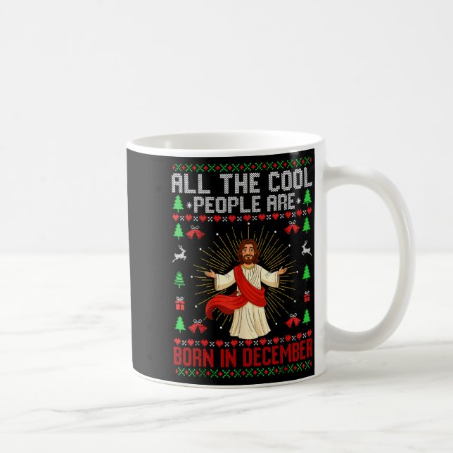 Caneca De Café Cool People Are Born In December Christian Christm (Direita)