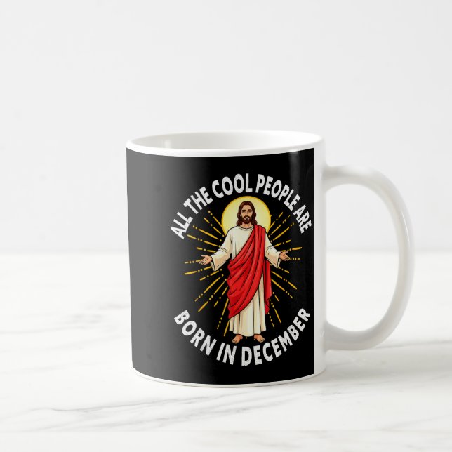 Caneca De Café Cool People Are Born In December Christmas Christi (Direita)