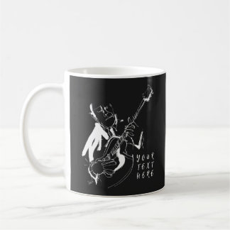 Caneca De Café Cool Retro Guitarist Custom Name(名入れ対応)