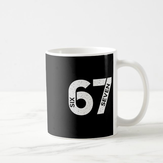 Caneca De Café Cool Six Seven Número Geração Alpha Gíria 6 7 Tend (Direita)
