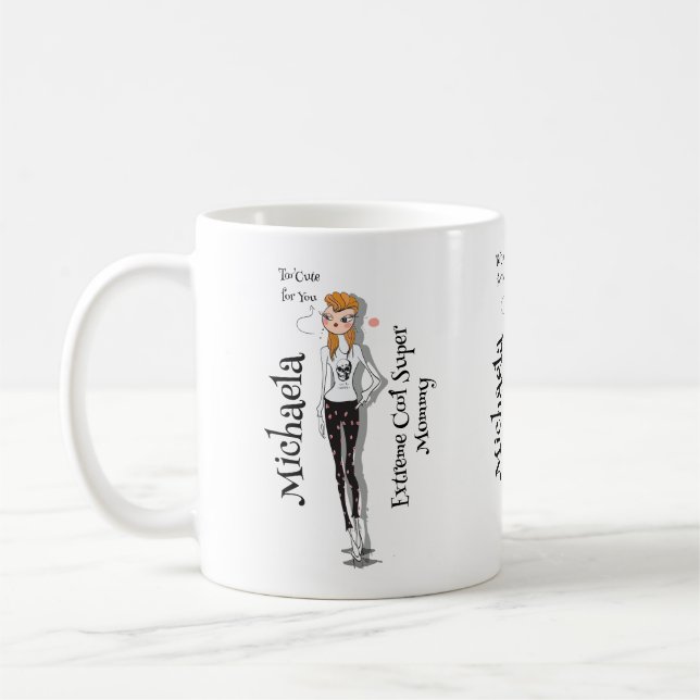 Caneca De Café Cool Super Mommy 1 (Esquerda)
