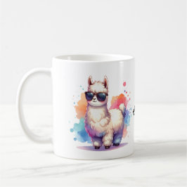 Caneca De Café Cooles Llama mit Sonnenbrille
