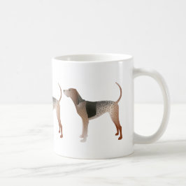 Caneca De Café Coonhound Dog Silhouette, inglês americano