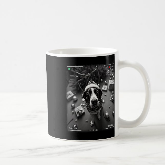 Caneca De Café Coonhound Walker Christmas Treeing Flagrou Na Câme (Direita)