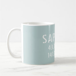 Caneca De Café Coordenadas Sapporo Latitude & Longitude