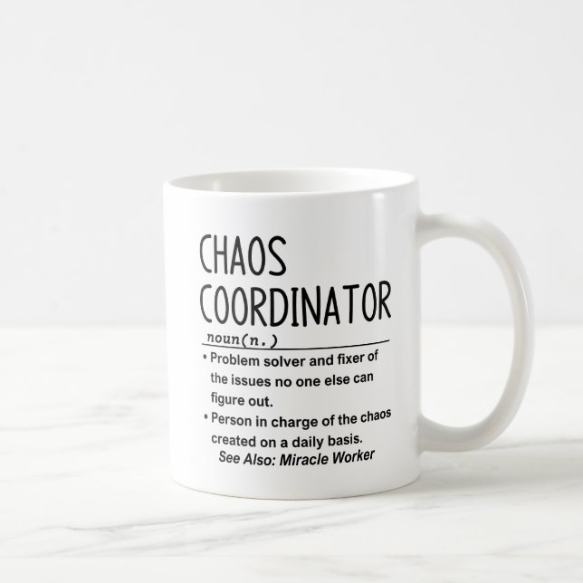 Caneca De Café coordenador de caos  (Direita)