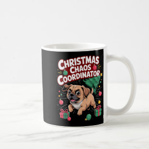Caneca De Café Coordenador de Caos de Natal Cachorrinho de Natal