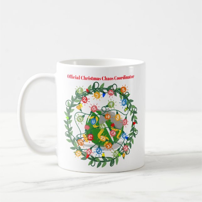 Caneca De Café Coordenador de Caos de Natal Oficial (Esquerda)