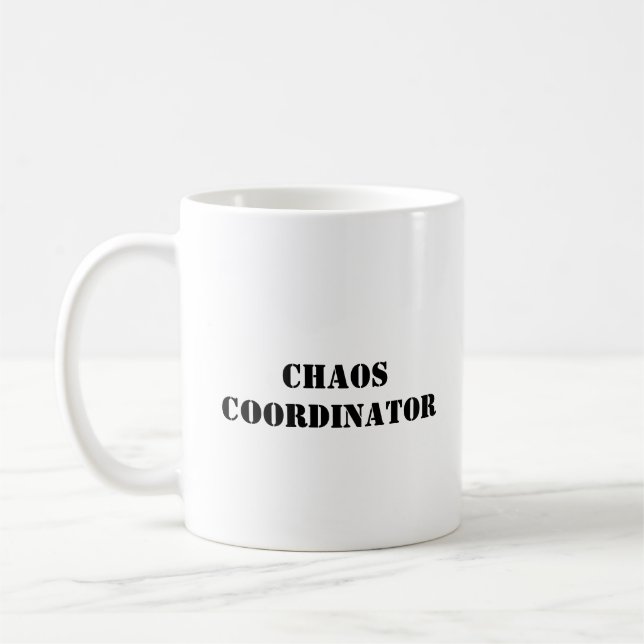 Caneca De Café Coordenador de caos Funny Mug (Esquerda)