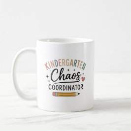 Caneca De Café Coordenador de Caos no Jardim de Infância Professo