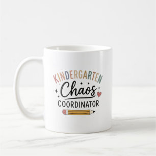 Caneca De Café Coordenador de Caos no Jardim de Infância Professo