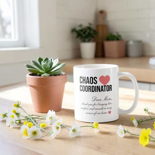 Caneca De Café Coordenador de Caos Presente Personalizado Único (Criador carregado)