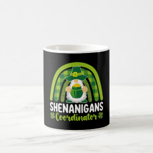 Caneca De Café Coordenador de Travessuras Gnomos Dia de São Patrí