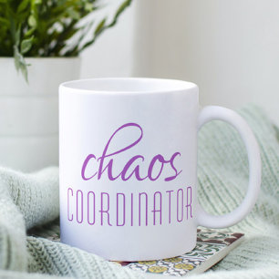 Caneca De Café Coordenador do Caos - Lâmina de Café Roxo