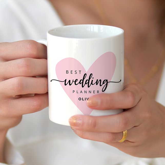 Caneca De Café Coordenador do Planejador de Casamento (Best Wedding Planner Mug personalized with her name.)