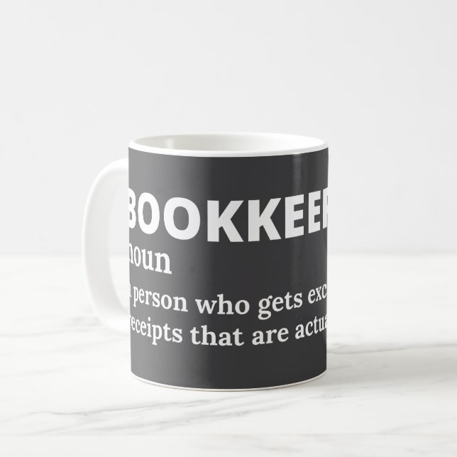 Caneca De Café Coordenador Financeiro de Definição Funny (Frente Esquerda)