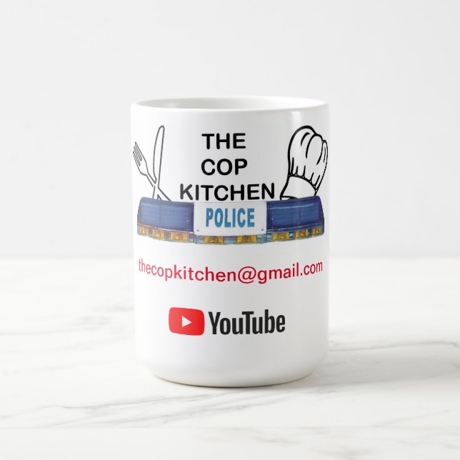 Caneca De Café Cop Kitchen vista no YouTube (11oz) (Centro)