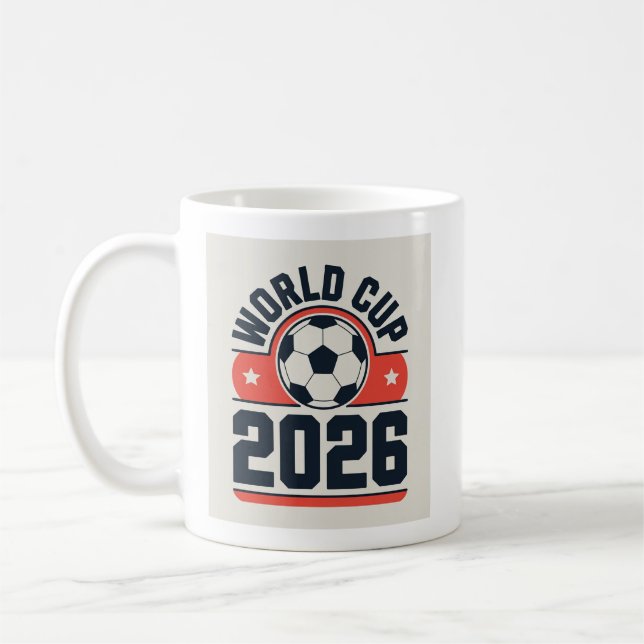 Caneca De Café Copa do Mundo 2026 ⚽ – Fã de Futebol  (Esquerda)