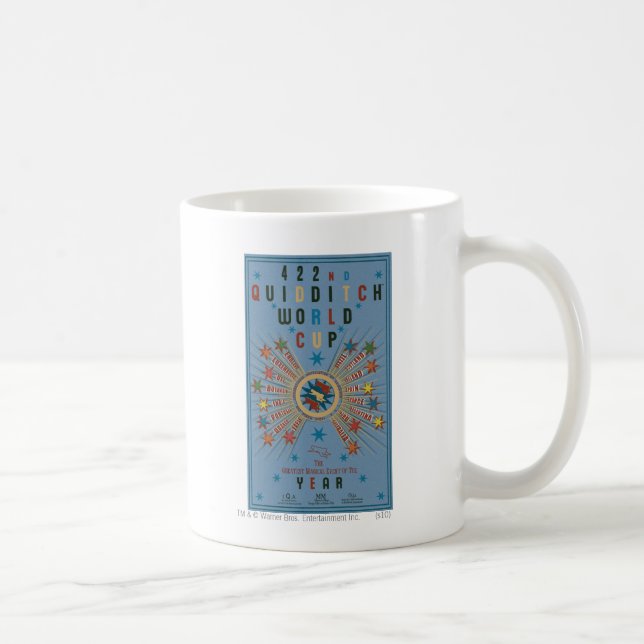 Caneca De Café Copa do Mundo de QUIDDITCH™ Cartaz Azul (Direita)