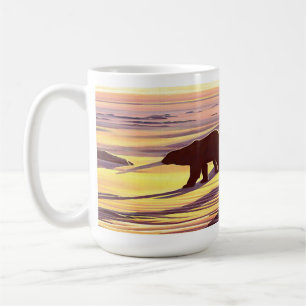 Caneca De Café Copas de Arte de Urso-Mãe Copas de Urso Polar