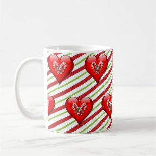Caneca De Café Copas e Candy Cane Natal