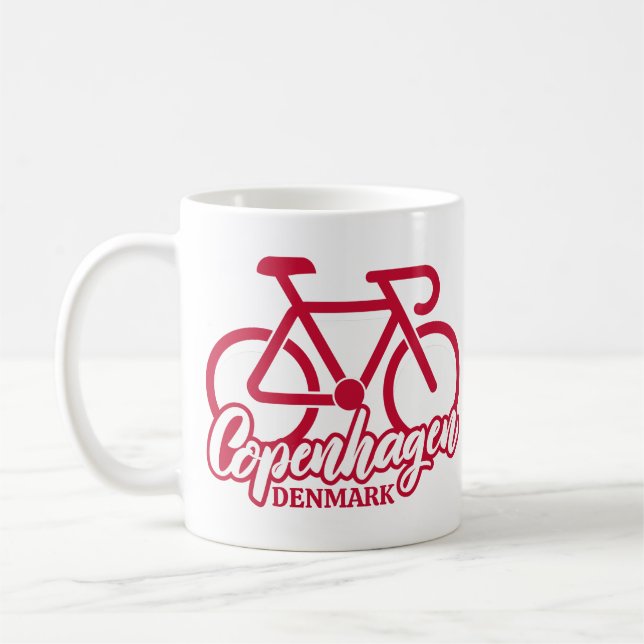 Caneca De Café Copenhagen Denmark Cycling (Esquerda)