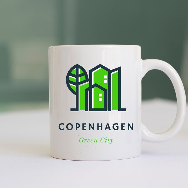 Caneca De Café Copenhagen Dinamarca Danish Sustainable Green City (Criador carregado)