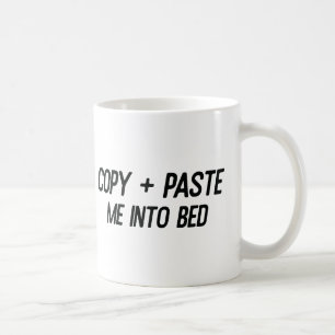 Caneca De Café "Copiar + Colar-Me Na Cama" 💻 Mug ➡️ 🛏️