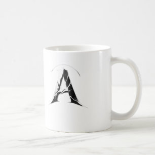 Caneca De Café Copo Alpha Shadow A – Letra A Escura