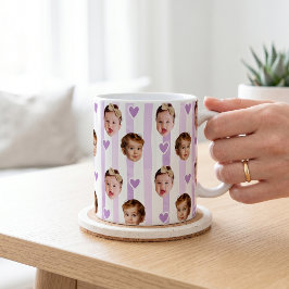 Caneca De Café Copo com Faixa de Foto Personalizada | Bebê Fofo